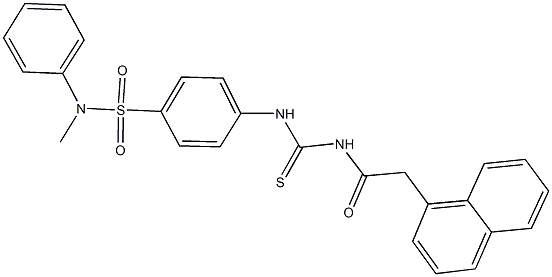 N-methyl-4-({[(1-naphthylacetyl)amino]carbothioyl}amino)-N-phenylbenzenesulfonamide Struktur