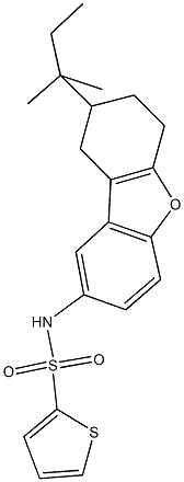 N-(8-tert-pentyl-6,7,8,9-tetrahydrodibenzo[b,d]furan-2-yl)-2-thiophenesulfonamide Struktur