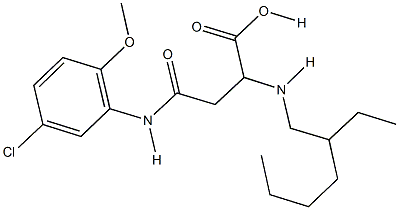 4-(5-chloro-2-methoxyanilino)-2-[(2-ethylhexyl)amino]-4-oxobutanoic acid Struktur