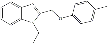 (1-ethyl-1H-benzimidazol-2-yl)methyl 4-methylphenyl ether Struktur