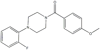 1-(2-fluorophenyl)-4-(4-methoxybenzoyl)piperazine Struktur