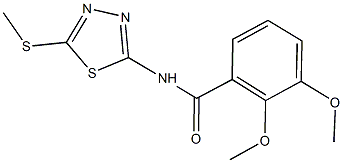 2,3-dimethoxy-N-[5-(methylsulfanyl)-1,3,4-thiadiazol-2-yl]benzamide Struktur