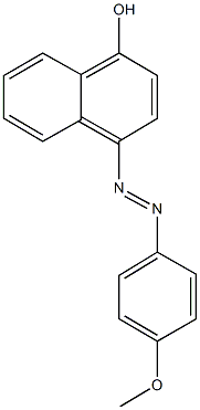 4-[(4-methoxyphenyl)diazenyl]-1-naphthol Struktur