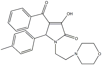 4-benzoyl-3-hydroxy-5-(4-methylphenyl)-1-(2-morpholin-4-ylethyl)-1,5-dihydro-2H-pyrrol-2-one Struktur