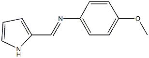 4-methoxy-N-(1H-pyrrol-2-ylmethylene)aniline Struktur