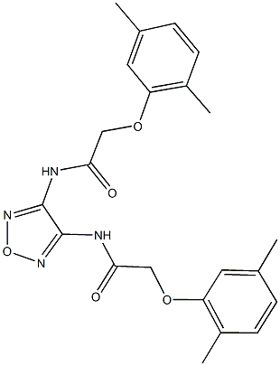 2-(2,5-dimethylphenoxy)-N-(4-{[(2,5-dimethylphenoxy)acetyl]amino}-1,2,5-oxadiazol-3-yl)acetamide Struktur