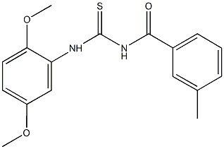 N-(2,5-dimethoxyphenyl)-N'-(3-methylbenzoyl)thiourea Struktur