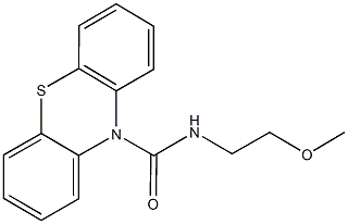 N-(2-methoxyethyl)-10H-phenothiazine-10-carboxamide Struktur