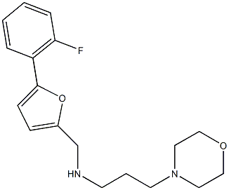 N-{[5-(2-fluorophenyl)-2-furyl]methyl}-N-[3-(4-morpholinyl)propyl]amine Struktur