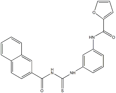 N-(3-{[(2-naphthoylamino)carbothioyl]amino}phenyl)-2-furamide Struktur