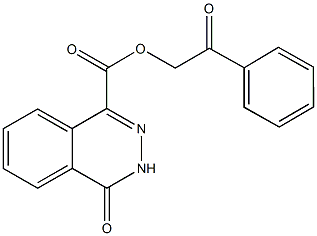 2-oxo-2-phenylethyl 4-oxo-3,4-dihydro-1-phthalazinecarboxylate Struktur