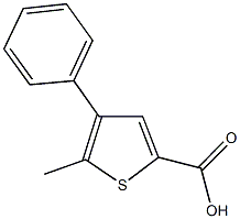 5-methyl-4-phenyl-2-thiophenecarboxylic acid Struktur