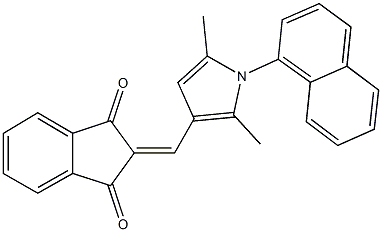 2-{[2,5-dimethyl-1-(1-naphthyl)-1H-pyrrol-3-yl]methylene}-1H-indene-1,3(2H)-dione Struktur