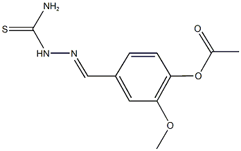 4-[2-(aminocarbothioyl)carbohydrazonoyl]-2-methoxyphenyl acetate Struktur