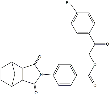 2-(4-bromophenyl)-2-oxoethyl 4-(3,5-dioxo-4-azatricyclo[5.2.1.0~2,6~]dec-4-yl)benzoate Struktur