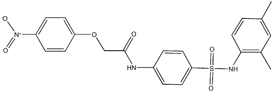 N-{4-[(2,4-dimethylanilino)sulfonyl]phenyl}-2-{4-nitrophenoxy}acetamide Struktur