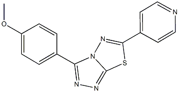 methyl 4-[6-(4-pyridinyl)[1,2,4]triazolo[3,4-b][1,3,4]thiadiazol-3-yl]phenyl ether Struktur