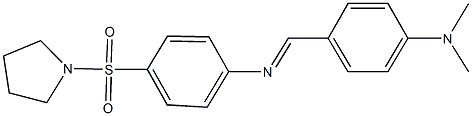 N-[4-(dimethylamino)benzylidene]-N-[4-(1-pyrrolidinylsulfonyl)phenyl]amine Struktur