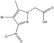 {4-bromo-3-nitro-5-methyl-1H-pyrazol-1-yl}acetic acid Struktur