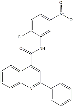 N-{2-chloro-5-nitrophenyl}-2-phenyl-4-quinolinecarboxamide Struktur