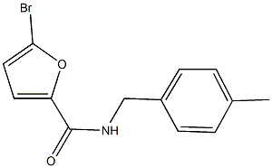 5-bromo-N-(4-methylbenzyl)-2-furamide Struktur