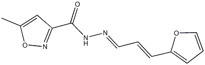 N'-[3-(2-furyl)-2-propenylidene]-5-methyl-3-isoxazolecarbohydrazide Struktur