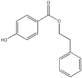 2-phenylethyl 4-hydroxybenzoate Struktur