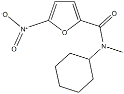 N-cyclohexyl-5-nitro-N-methylfuran-2-carboxamide Struktur