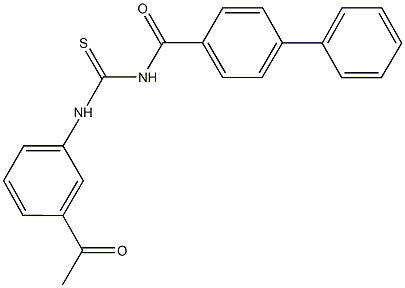 N-(3-acetylphenyl)-N'-([1,1'-biphenyl]-4-ylcarbonyl)thiourea Struktur