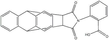 2-(16,18-dioxo-17-azapentacyclo[6.6.5.0~2,7~.0~9,14~.0~15,19~]nonadeca-2,4,6,9,11,13-hexaen-17-yl)benzoic acid Struktur