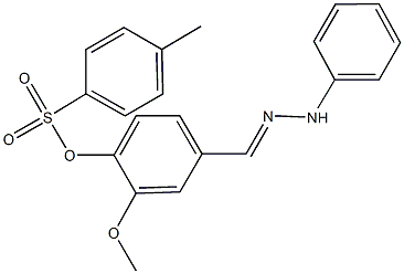 2-methoxy-4-(2-phenylcarbohydrazonoyl)phenyl 4-methylbenzenesulfonate Struktur