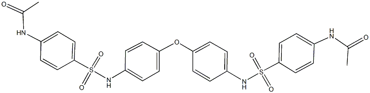 N-[4-({4-[4-({[4-(acetylamino)phenyl]sulfonyl}amino)phenoxy]anilino}sulfonyl)phenyl]acetamide Struktur