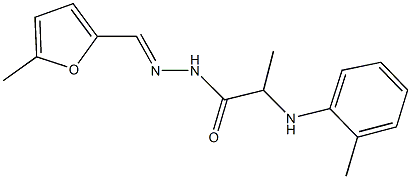 N'-[(5-methyl-2-furyl)methylene]-2-(2-toluidino)propanohydrazide Struktur