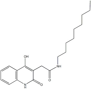 2-(4-hydroxy-2-oxo-1,2-dihydro-3-quinolinyl)-N-nonylacetamide Struktur