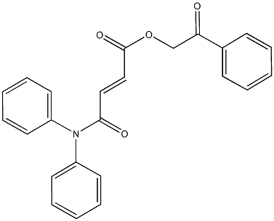 2-oxo-2-phenylethyl 4-(diphenylamino)-4-oxo-2-butenoate Struktur