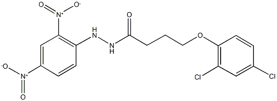 N'-{2,4-dinitrophenyl}-4-(2,4-dichlorophenoxy)butanohydrazide Struktur