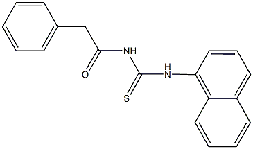 N-(1-naphthyl)-N'-(phenylacetyl)thiourea Struktur