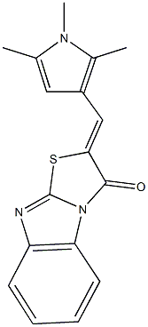 2-[(1,2,5-trimethyl-1H-pyrrol-3-yl)methylene][1,3]thiazolo[3,2-a]benzimidazol-3(2H)-one Struktur