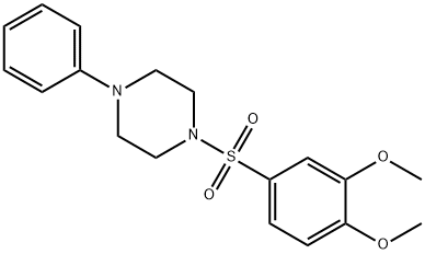 1-[(3,4-dimethoxyphenyl)sulfonyl]-4-phenylpiperazine Struktur