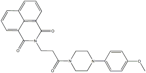 2-{3-[4-(4-methoxyphenyl)-1-piperazinyl]-3-oxopropyl}-1H-benzo[de]isoquinoline-1,3(2H)-dione Struktur