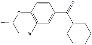 2-bromo-4-(1-piperidinylcarbonyl)phenyl isopropyl ether Struktur