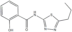 2-hydroxy-N-(5-propyl-1,3,4-thiadiazol-2-yl)benzamide Struktur