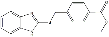 methyl 4-[(1H-benzimidazol-2-ylsulfanyl)methyl]benzoate Struktur