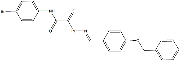 2-{2-[4-(benzyloxy)benzylidene]hydrazino}-N-(4-bromophenyl)-2-oxoacetamide Struktur