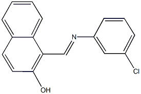 1-{[(3-chlorophenyl)imino]methyl}-2-naphthol Struktur