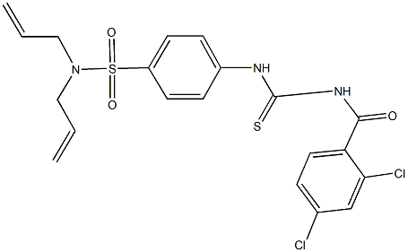 N,N-diallyl-4-({[(2,4-dichlorobenzoyl)amino]carbothioyl}amino)benzenesulfonamide Struktur