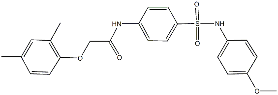 2-(2,4-dimethylphenoxy)-N-{4-[(4-methoxyanilino)sulfonyl]phenyl}acetamide Struktur