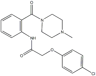 2-(4-chlorophenoxy)-N-{2-[(4-methyl-1-piperazinyl)carbonyl]phenyl}acetamide Struktur