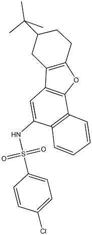 N-(8-tert-butyl-7,8,9,10-tetrahydronaphtho[1,2-b][1]benzofuran-5-yl)-4-chlorobenzenesulfonamide Struktur