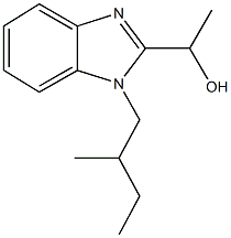 1-[1-(2-methylbutyl)-1H-benzimidazol-2-yl]ethanol Struktur